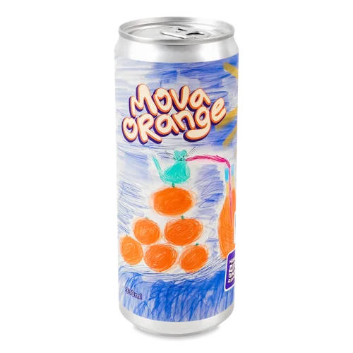 Напій Безалкогольний Orange Mova З/б 0.33л