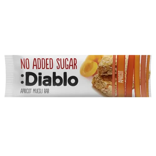 Батончик Diablo мюслі з абрикосом без цукру 30г