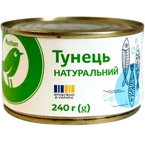 Тунець Auchan натуральний 240г