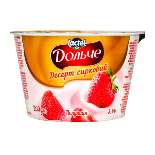 Десерт сирковий 3.4% Полуниця Дольче ст 200г