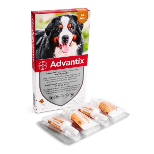 Краплі для собак масою тіла 40-60 кг Advantix Bayer 4х6 мл, в/ґ