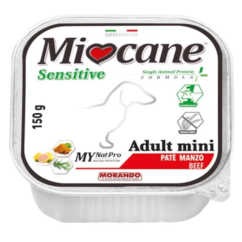 Корм вологий Miocane Sensitive Monoprotein з яловичиною для собак 150г
