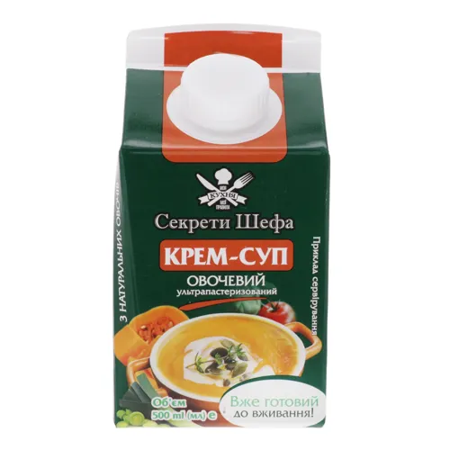 Крем-суп овочевий ультрапастеризований Секрети Шефа т/п 500мл
