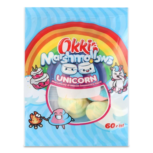 Маршмелоу Іменинного Торта Unicorn Okki, в/ґ, 60г