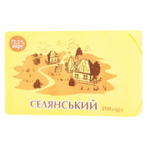 Продукт рослинно-вершковий «Селянський» 72,5% 180г