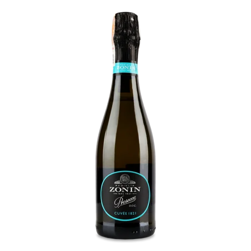 Вино Ігристе Біле Брют Prosecco Cuvee 1821 Zonin, 0.375л, 11%