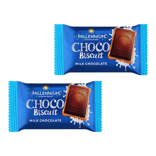 Шоколад молочний з печивом Choco biscuit Millennium м/у 15г