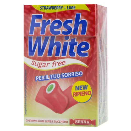 Жувальна гумка Fresh White Полуниця-лайм без цукру 29г