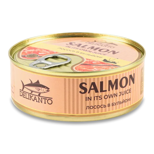Лосось Варено-Копчений В Бульйоні Delikanto, з/б 240г