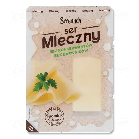 Сир Serenada Молочний 45% коров'яче молоко нарізка, 135г