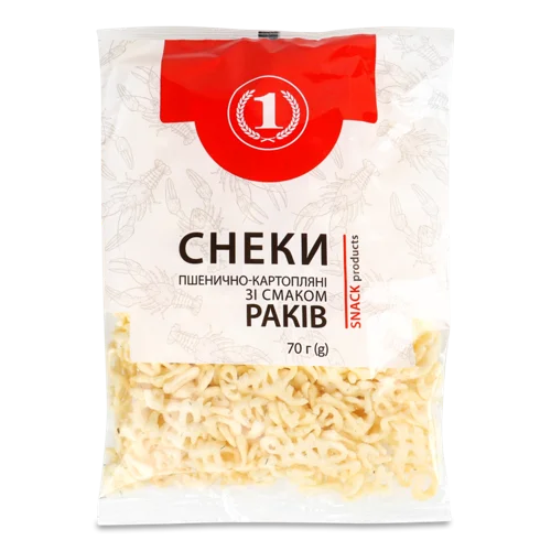 Снеки Пшенично-Картопляні Зі Смаком Раків, в/ґ, 70г
