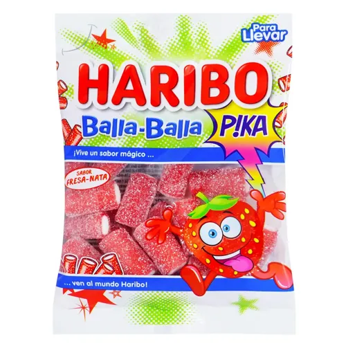 Цукерки Haribo Balla-Balla Pika полуниця жувальні 100г