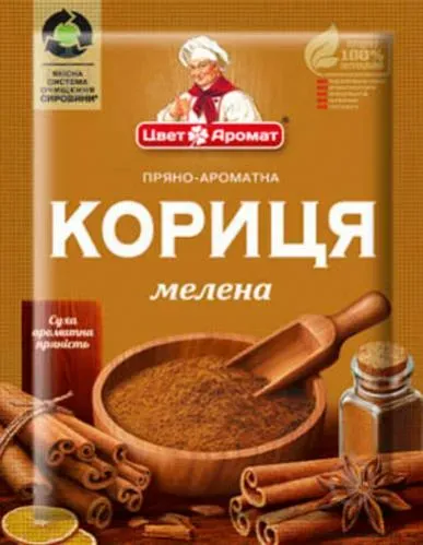 Кориця мелена 15г п/ет ТМ ЦветАромат