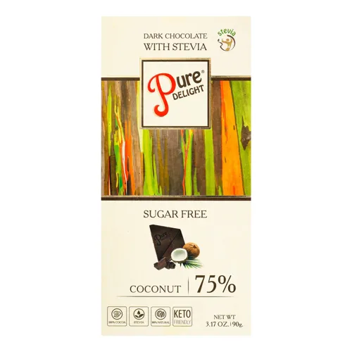 Шоколад 75% чорний Coconut Pure Delight к/у 90г