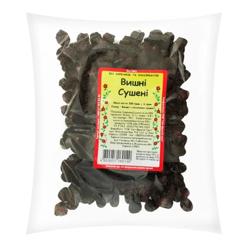 Вишні Світ фруктів сушені з кісточками 200г
