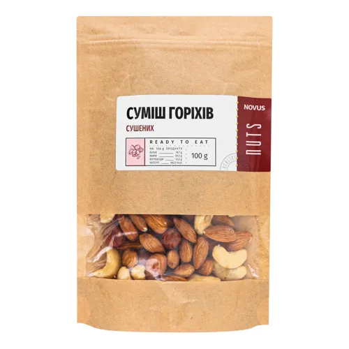 Суміш горіхів сушених Novus д/п 100г