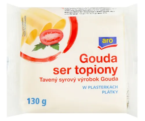 Сир плавлений 36.2% Gouda Aro м/у 8х16.25г
