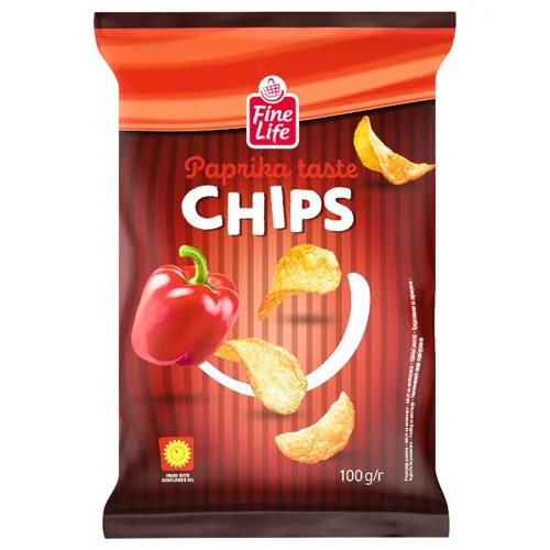 Чипси Fine Life картопляні зі смаком паприки 100г