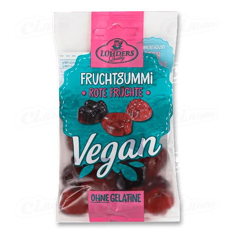 Цукерки Luhders Red Berries «Веган» желейні, 80г