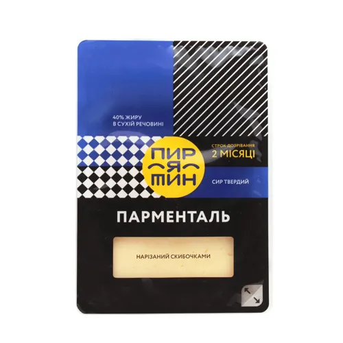 Сир «Пирятин» «Парменталь» 40% нарізаний, 150г