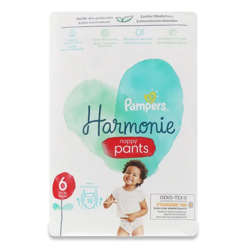 Підгузки-Трусики Для Дітей Harmonie Pampers 18шт 15кг+ В/ґ