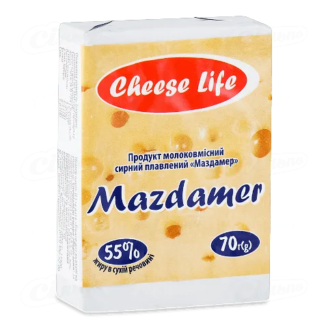 Продукт молоковм сирний CheeseLife Маздамер 55%, 70г