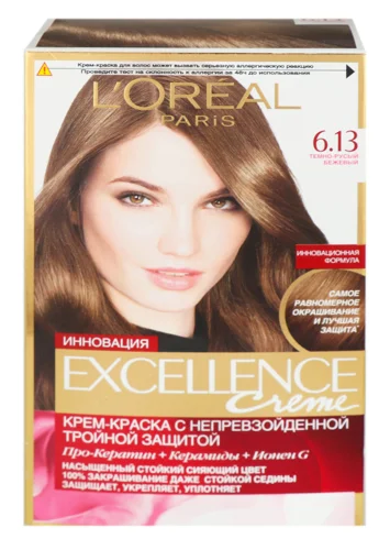 Крем-фарба Для Волосся Excellence Темно-русявий Бежевий №6.13, Лореаль