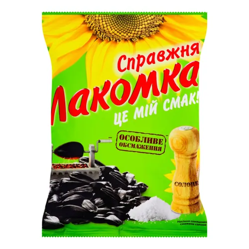Насіння соняшнику смажене солоне Справжня Лакомка м/у 180г