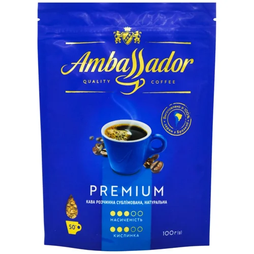 Кава розчинна Ambassador Premium 100г