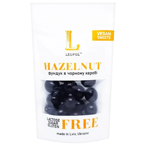 Фундук Leopol' в чорному керобі без цукру 70г