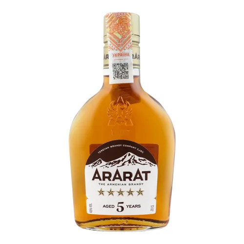 Коньяк 0.2л 40% ординарний П'ять зірок Ararat