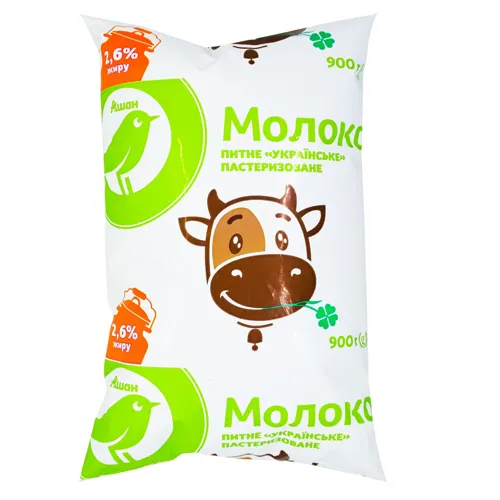 Молоко АШАН 2,6% 900г