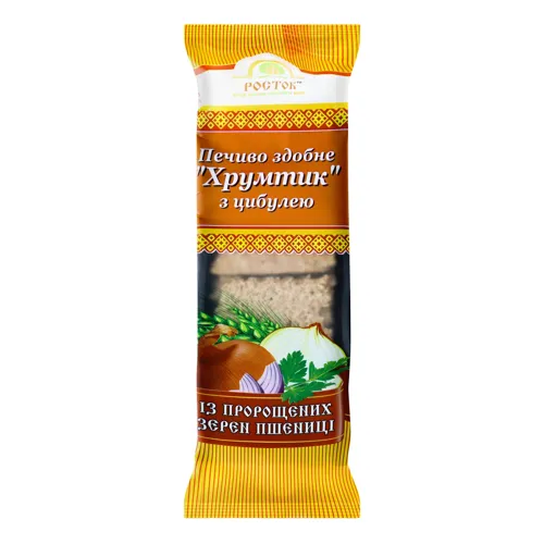 Печиво здобне з цибулею з пророщених зерен пшениці Хрумтик Росток м/у 200г