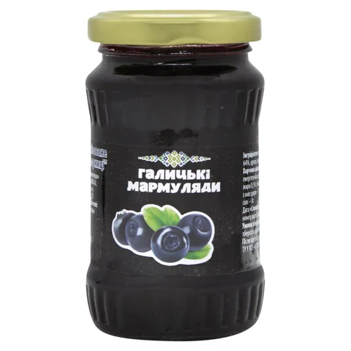Варення Галицькі Мармуляди з чорниці 180мл