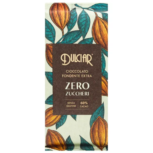 Шоколад чорний Dulciar екстра без цукру 60% 80г