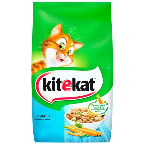 Корм сухий Kitekat з рибою та овочами для котів 1,8кг