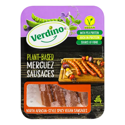 Ковбаски рослинні заморожені Merguez Verdino 200г