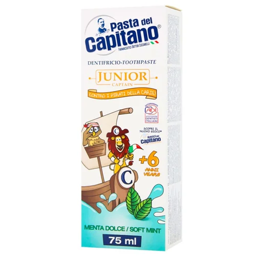 Зубна паста Pasta del Capitano М'яка м'ята 6+ 75мл