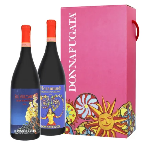 Вино Donnafugata Sul Vulcano + Floramundi червоне сухе 13% 2шт х 0,75л