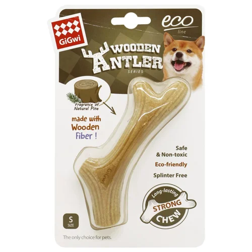 Іграшка для собак GiGwi Wooden Antler S Ріг жувальний 14см
