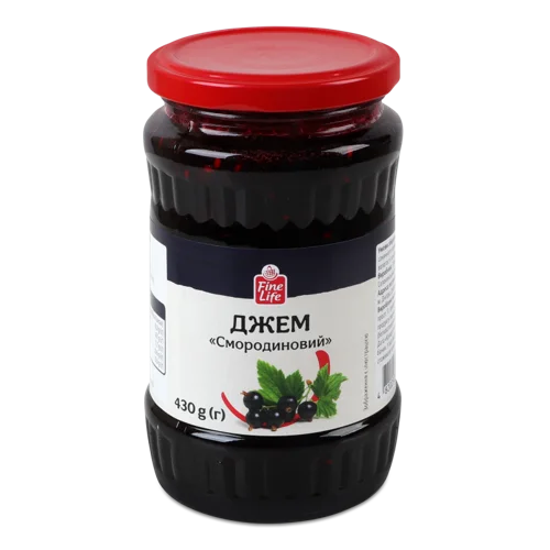 Джем Смородиновий В/ґ Fine Life Скляна банка 430г