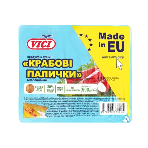 Палички крабові Vici охол вищого ґатунку 500г
