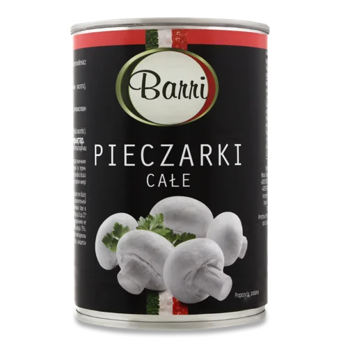 Шампіньйони Цілі Стерилізовані, в/ґ, 425 мл, ж/б Баррі