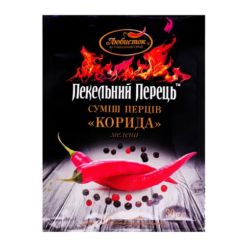 Суміш перців мелена Корида Пекельний перець Любисток м/у 30г