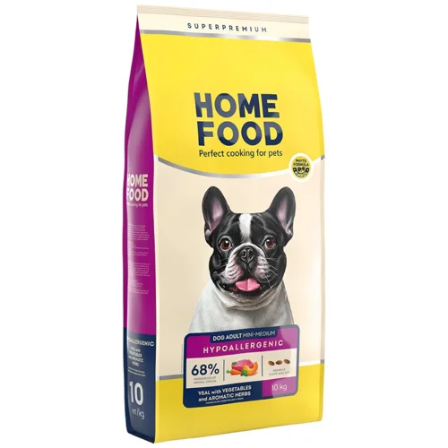 Корм сухий Home Food Hypoallergenic з телятиною та овочами для дорослих собак малих та середніх порід 10кг