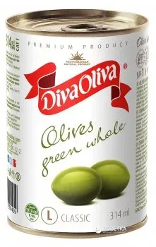 Оливки зелені з кісточкою Diva Oliva 300г