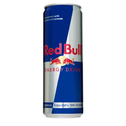 Напій енергетичний безалкогольний сильногазований з таурином Energy drink Red Bull з/б 355мл