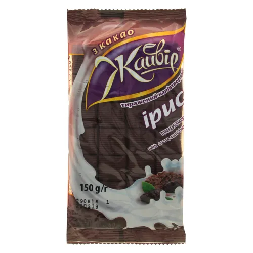 Ірис тиражений напівтвердий з какао Жайвір м/у 150г
