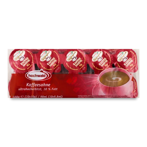 Вершки 10% Ультрапастеризовані Hochwald, м/у, 10х10г