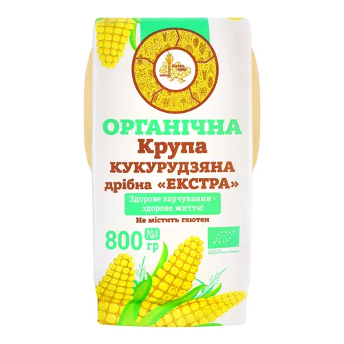 Крупа кукурудзяна органічна Екстра Галекс-Агро м/у 800г
